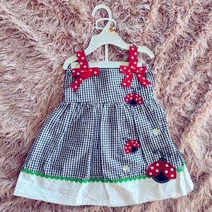 Rare Editions Ladybug Dress with Diaper Cover